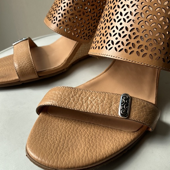 Brighton Leather Wedge Heels Size 9.5 - Picture 3 of 8